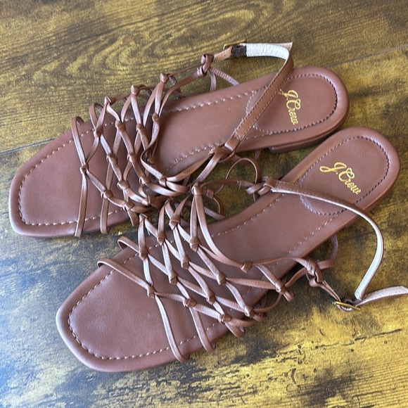 J. Crew Tan Strappy Sandals 9 - Picture 8 of 8